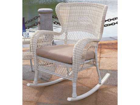 South Sea Rattan Napa Wicker Shell Rocker Lounge Chair