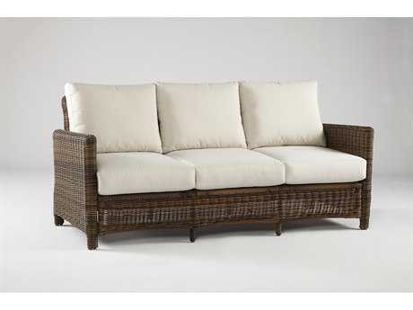 South Sea Rattan Del Ray Wicker Chestnut Sofa