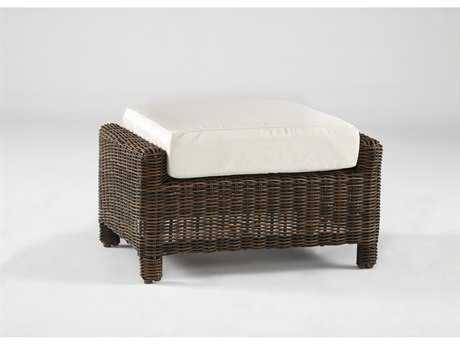 South Sea Rattan Del Ray Wicker Chestnut Patio Ottoman