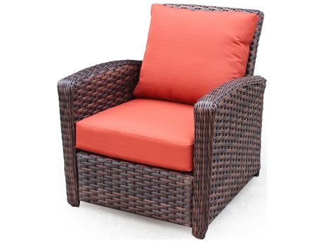 South Sea Rattan Huntington Wicker Hazelnut Lounge Chair