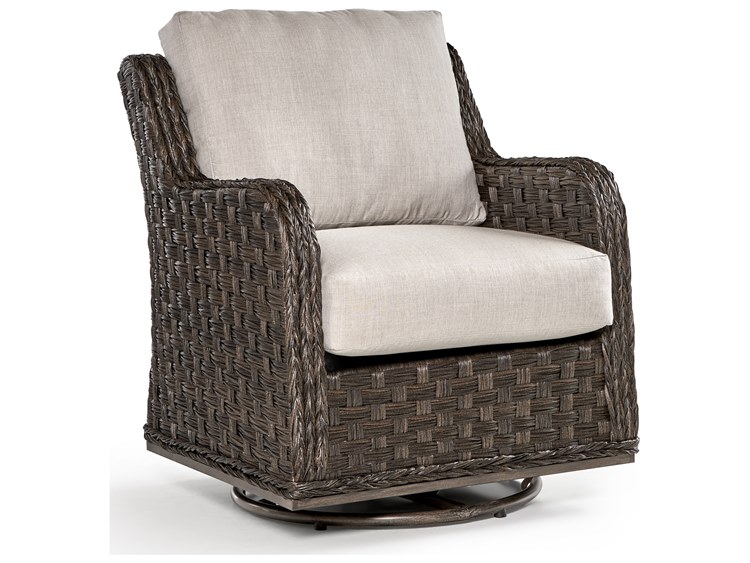 South Sea Rattan Grand Isle Quick Ship Wicker Cushion Lounge Chair