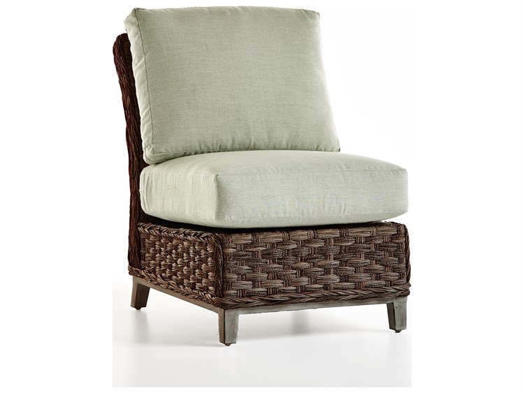 South Sea Rattan Grand Isle Quick Ship Wicker Cushion Lounge Chair
