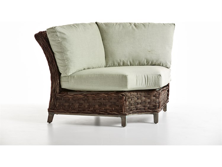 South Sea Rattan Grand Isle Quick Ship Wicker Cushion Lounge Chair