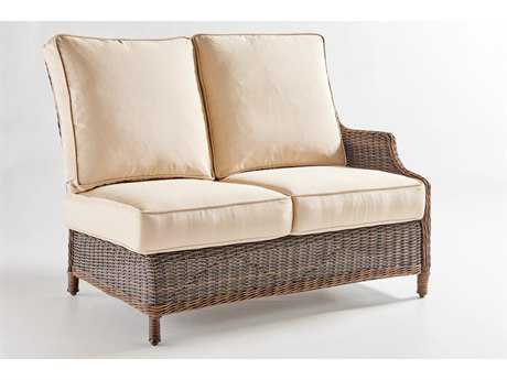 South Sea Rattan Barrington Wicker Chestnut Right Arm Loveseat