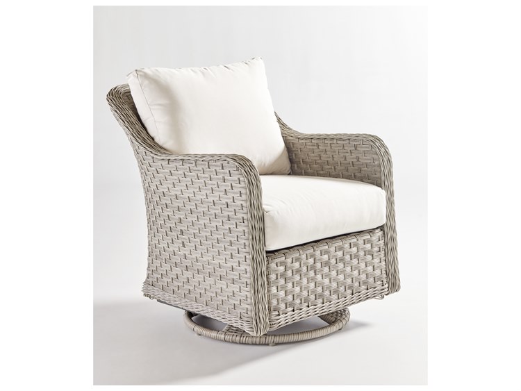 South Sea Rattan Mayfair Quick Ship Wicker Cushion Lounge Chair