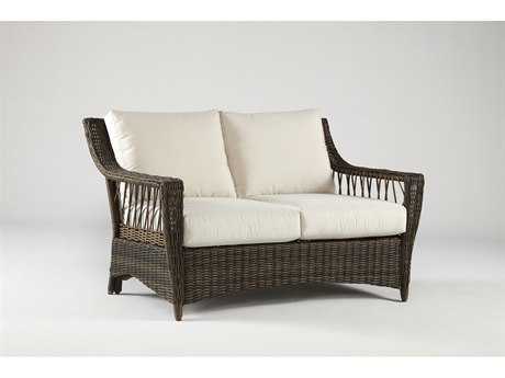 South Sea Rattan Saint John Wicker Cappuccino Outdoor Loveseat