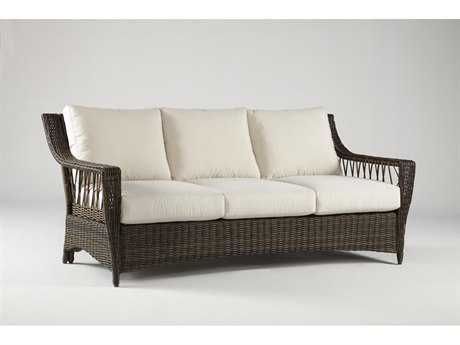 South Sea Rattan Saint John Wicker Cappuccino Outdoor Sofa