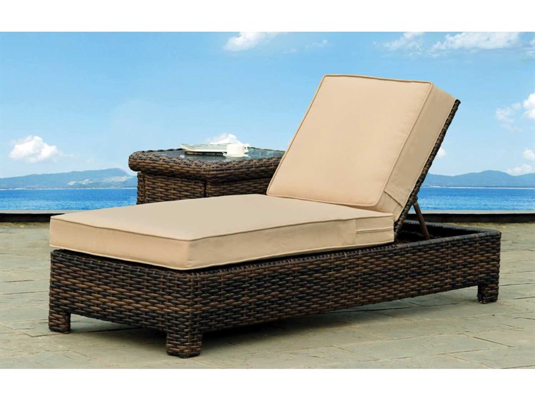 South Sea Rattan Saint Tropez Wicker Chaise Lounge