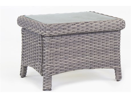 South Sea Rattan St Tropez Quick Ship Aluminum Rectangular End Table