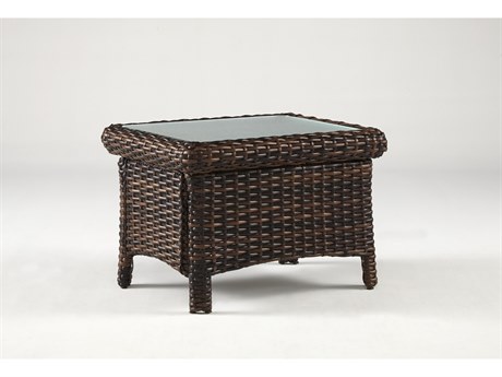 South Sea Rattan St Tropez Quick Ship Aluminum Rectangular End Table