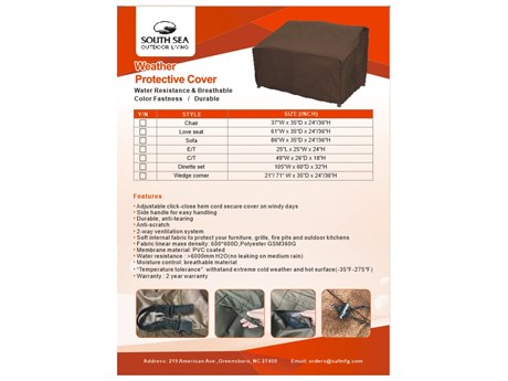 South Sea Rattan Rain Covers Quick Ship Patio