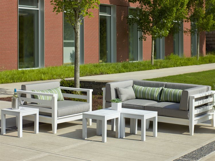 Seaside Casual Cambridge Recycled Plastic Cushion Patio Lounge Set
