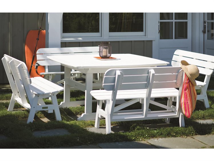 Seaside Casual Portsmouth Recycled Plastic Outdoor Patio Dining Set
