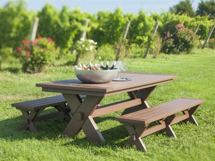 Seaside Casual Sonoma Recycled Plastic Patio Dining Set