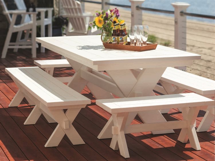 Seaside Casual Sonoma Recycled Plastic Outdoor Patio Dining Set