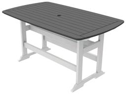 Seaside Casual Portsmouth Recycled Plastic 72''W x 42''D Rectangular Counter Table with Umbrella Hole