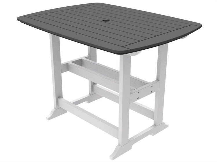 Seaside Casual Portsmouth Recycled Plastic 56''W x 42''D Rectangular Bar Table