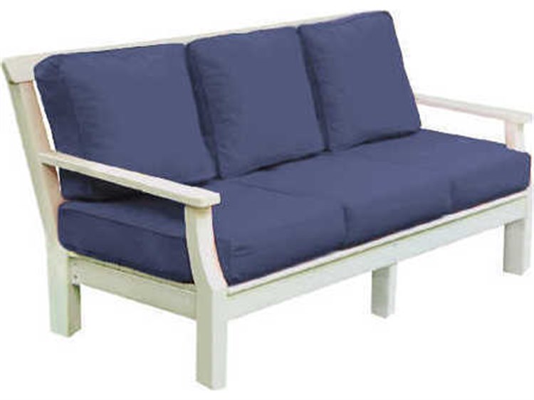 Seaside Casual Nantucket Recycled Plastic Cushion Patio Sofa