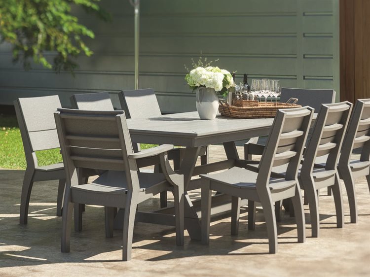 Seaside Casual Sym Recycled Plastic Outdoor Patio Dining Set