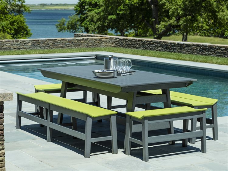 Seaside Casual Mad Recycled Plastic Patio Dining Set