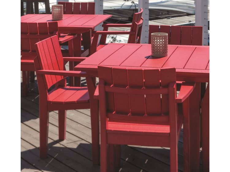Seaside Casual Mad Recycled Plastic Outdoor Patio Dining Set