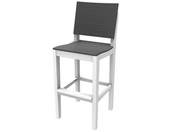 Seaside Casual Mad Recycled Plastic Wicker Bar Stool