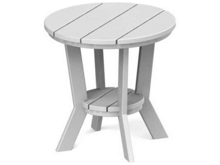 Seaside Casual Mad Recycled Plastic 18'' Round End Table