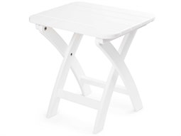 Seaside Casual Coastline Recycled Plastic Harbor View 18''W x 14''D Rectangular Folding End Table
