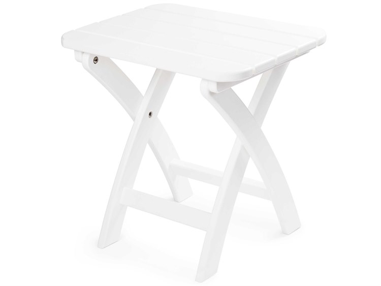 Seaside Casual Coastline Recycled Plastic Harbor View 18''W x 14''D Rectangular Folding End Table