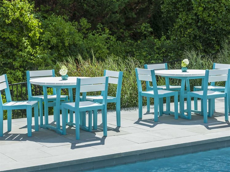 Seaside Casual Coastline Recycled Plastic Cafe Outdoor Patio Dining Set