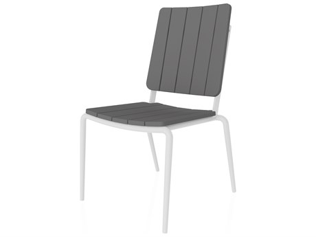 Seaside Casual Hip Aluminum Stackable Dining Side Chair