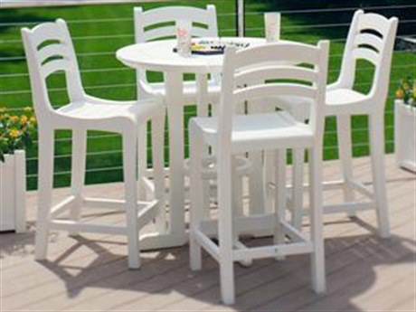 Seaside Casual Charleston Chairs Recycled Plastic Dining Set