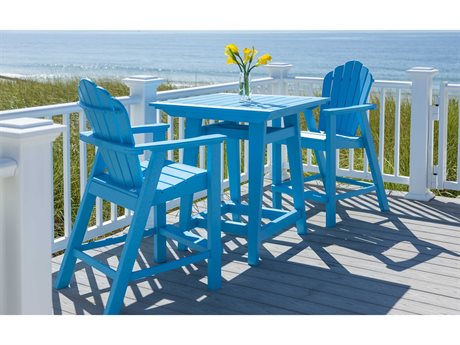 Seaside Casual Classic Adirondack Recycled Plastic Counter Set