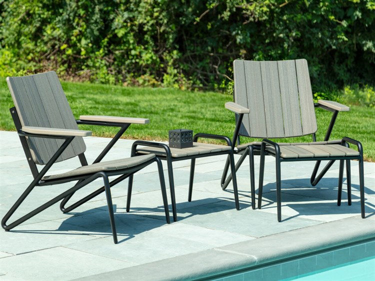 Seaside Casual Hip Aluminum Recycled Plastic Patio Lounge Set
