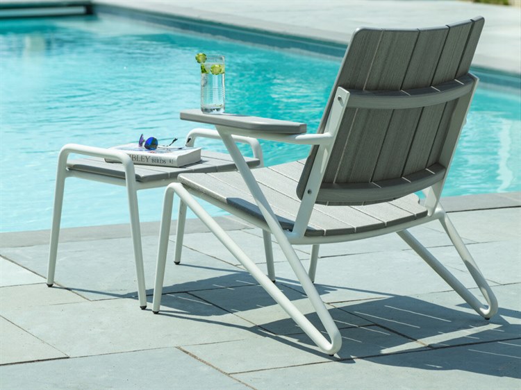 Seaside Casual Hip Aluminum Recycled Plastic Outdoor Patio Lounge Set