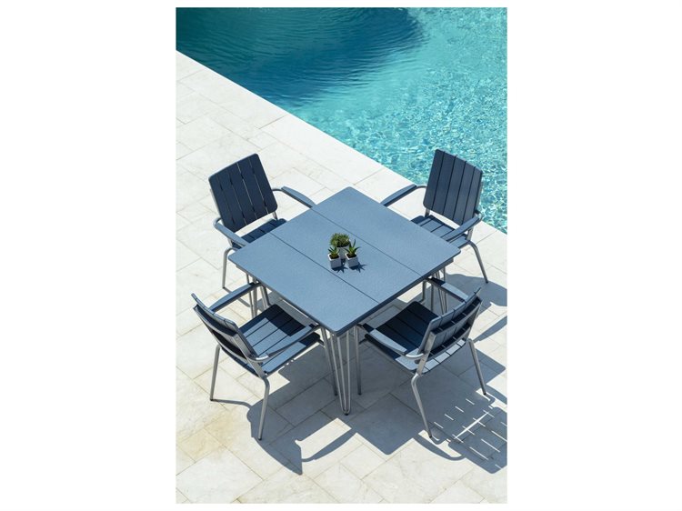 Seaside Casual Hip Aluminum Patio Dining Set