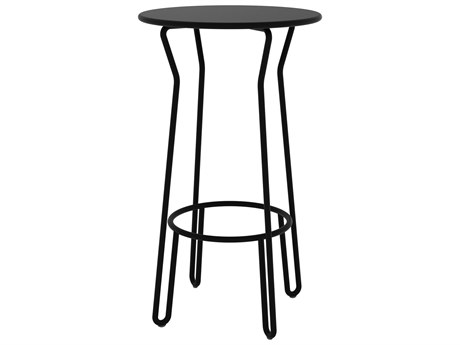 Seaside Casual Via Aluminum Huggy 23.6'' Round Stackable Bar Table