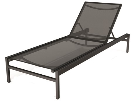 Seaside Casual Via Aluminum Impression Stackable Sunbed with Sling