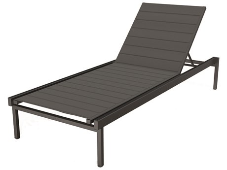 Seaside Casual Via Aluminum Impression Stackable Sunbed Padded with Wheels