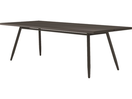 Seaside Casual Via Aluminum Stipa 78.7''W x 39.4''D Rectangular Long Dining Table