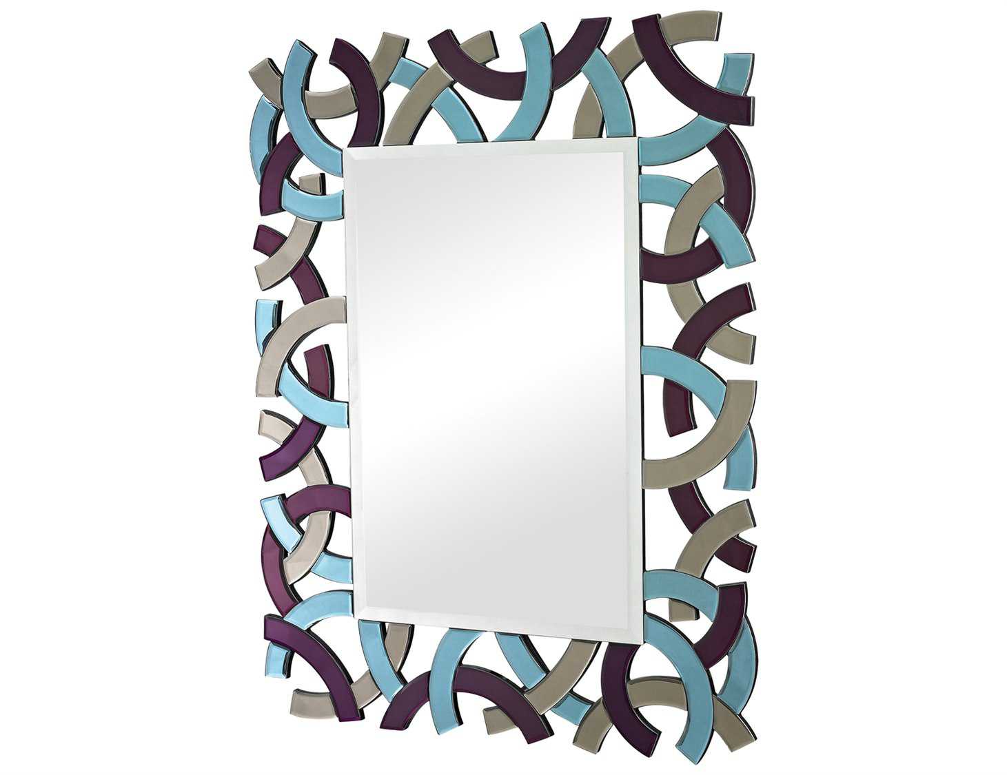 Sterling Colored Glass Framed 34 x 44 Wall Mirror ST11468