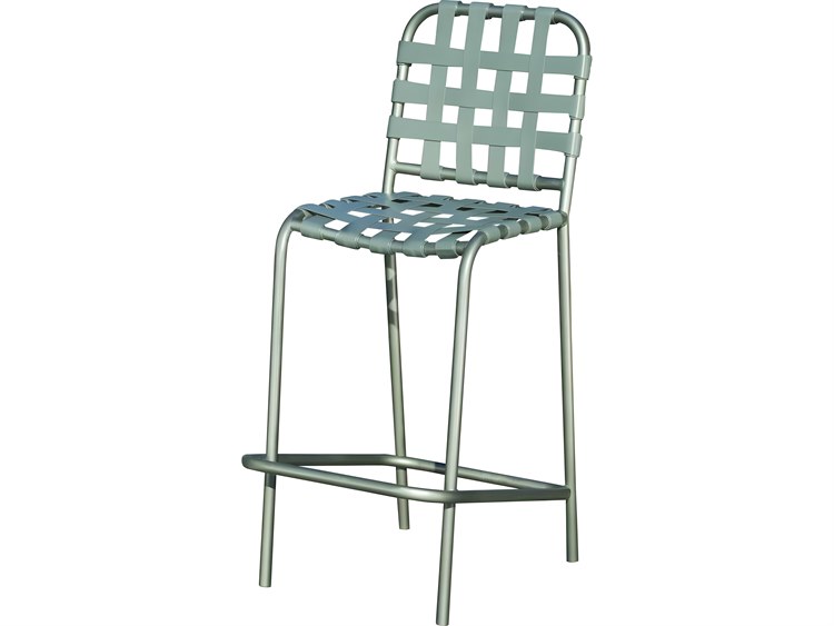 Suncoast Sanibel Cross Strap Aluminum Outdoor Bar Stool