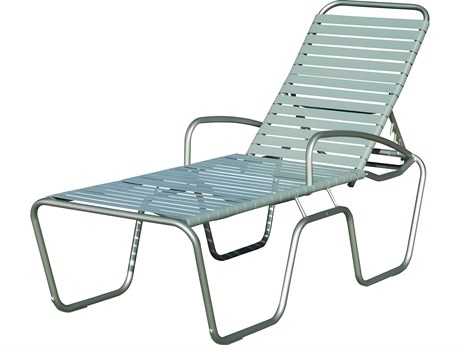 Suncoast Sanibel Strap Aluminum Arm Adjustable Outdoor Chaise Lounge