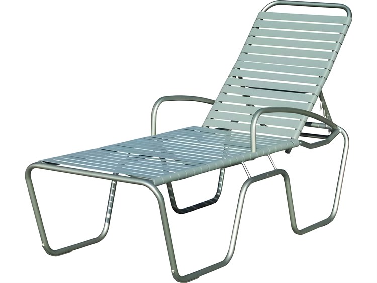Suncoast Sanibel Strap Aluminum Arm Adjustable Outdoor Chaise Lounge