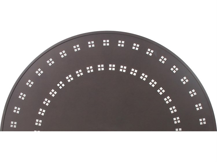 Suncoast Patterned Square Aluminum Round Patio End Table