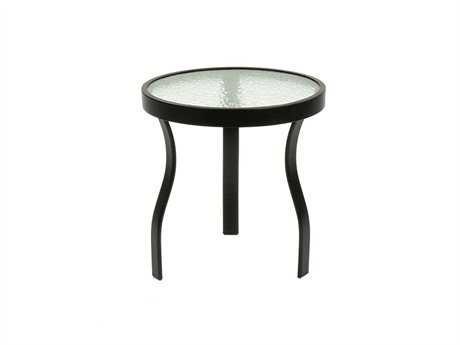 Suncoast Cast Aluminum 18'' Round Acrylic Top Curved Leg End Table