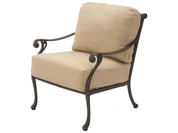 Suncoast Presidio Cast Aluminum Cushion Arm Lounge Chair 20312