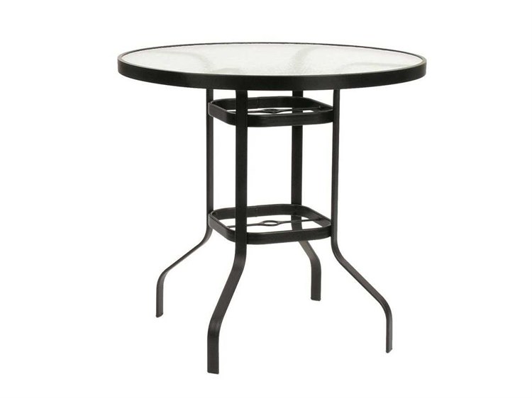 Suncoast Cast Aluminum 30'' Round Glass Top Bar Table