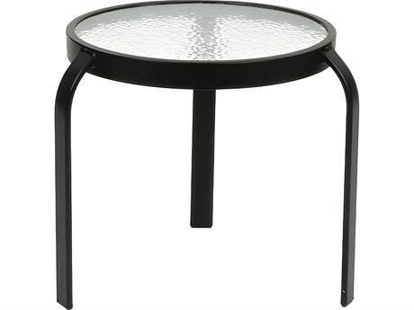Suncoast Cast Aluminum Round Acrylic Top Outdoor End Table