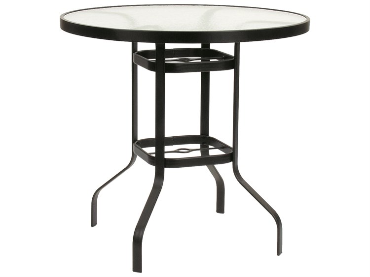 Suncoast Cast Aluminum 36'' Round Glass Top Bar Table
